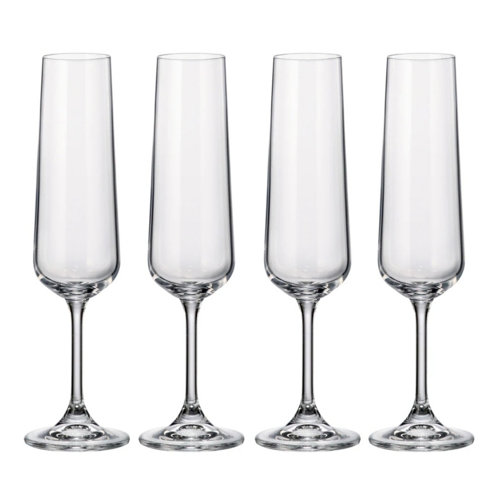 Maison Elegant Clear Champagne Flute 2 Set Boxes 8pcs